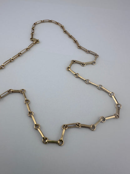 Vintage 9ct yellow gold Paperclip chain