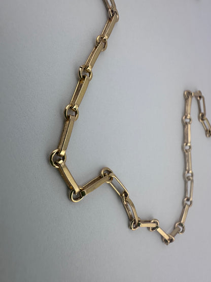 Vintage 9ct yellow gold Paperclip chain