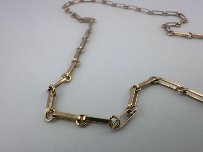 Vintage 9ct yellow gold Paperclip chain