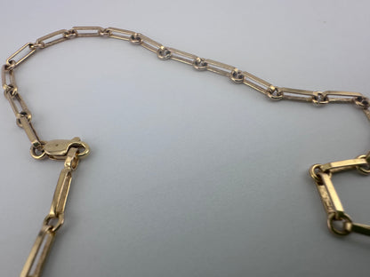 Vintage 9ct yellow gold Paperclip chain