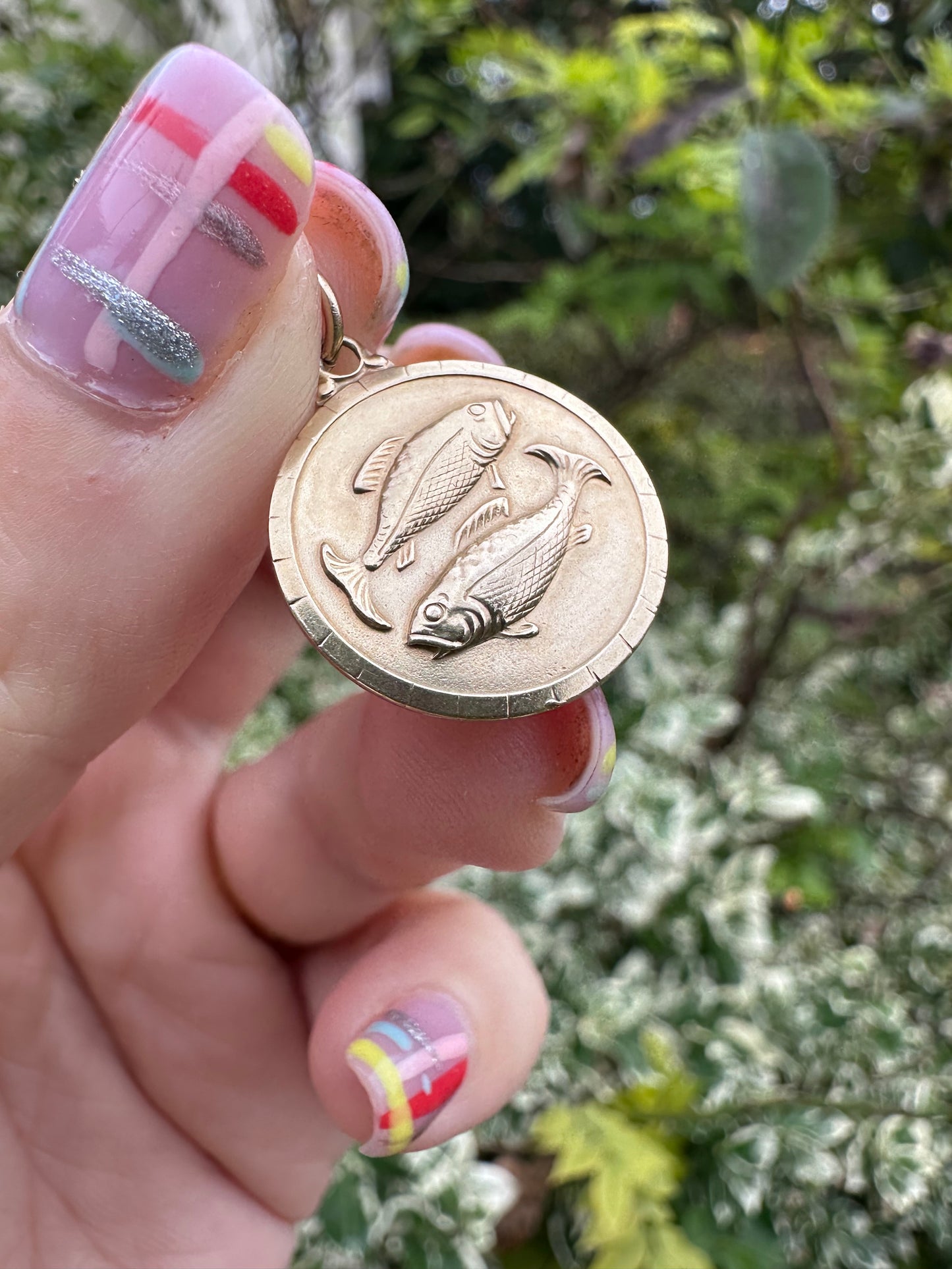 Vintage 9ct Gold Pisces Charm