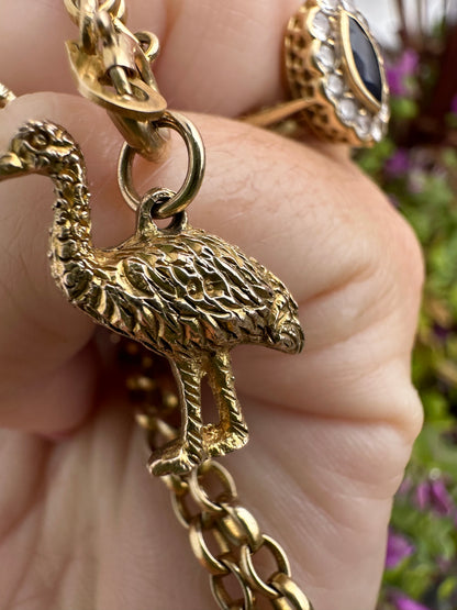 Antique 9ct Ostrich charm