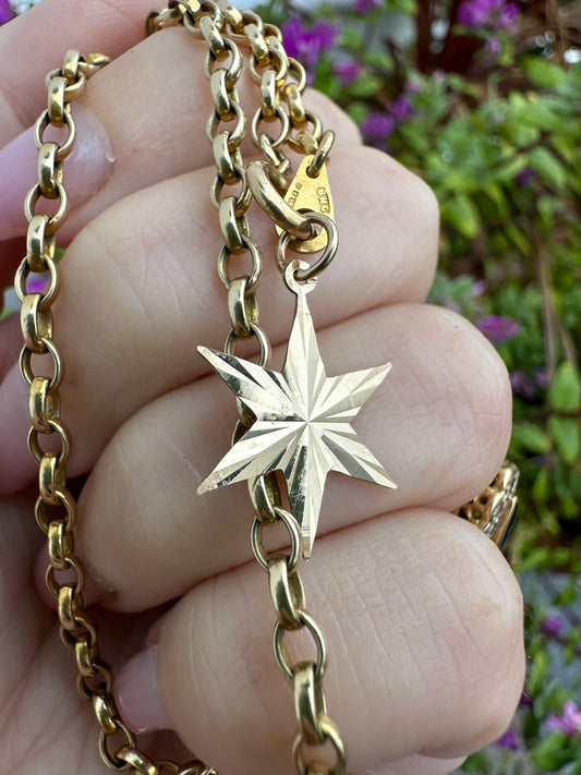 Vintage 9ct Gold Star Charm