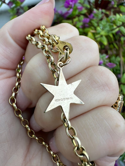 Vintage 9ct Gold Star Charm