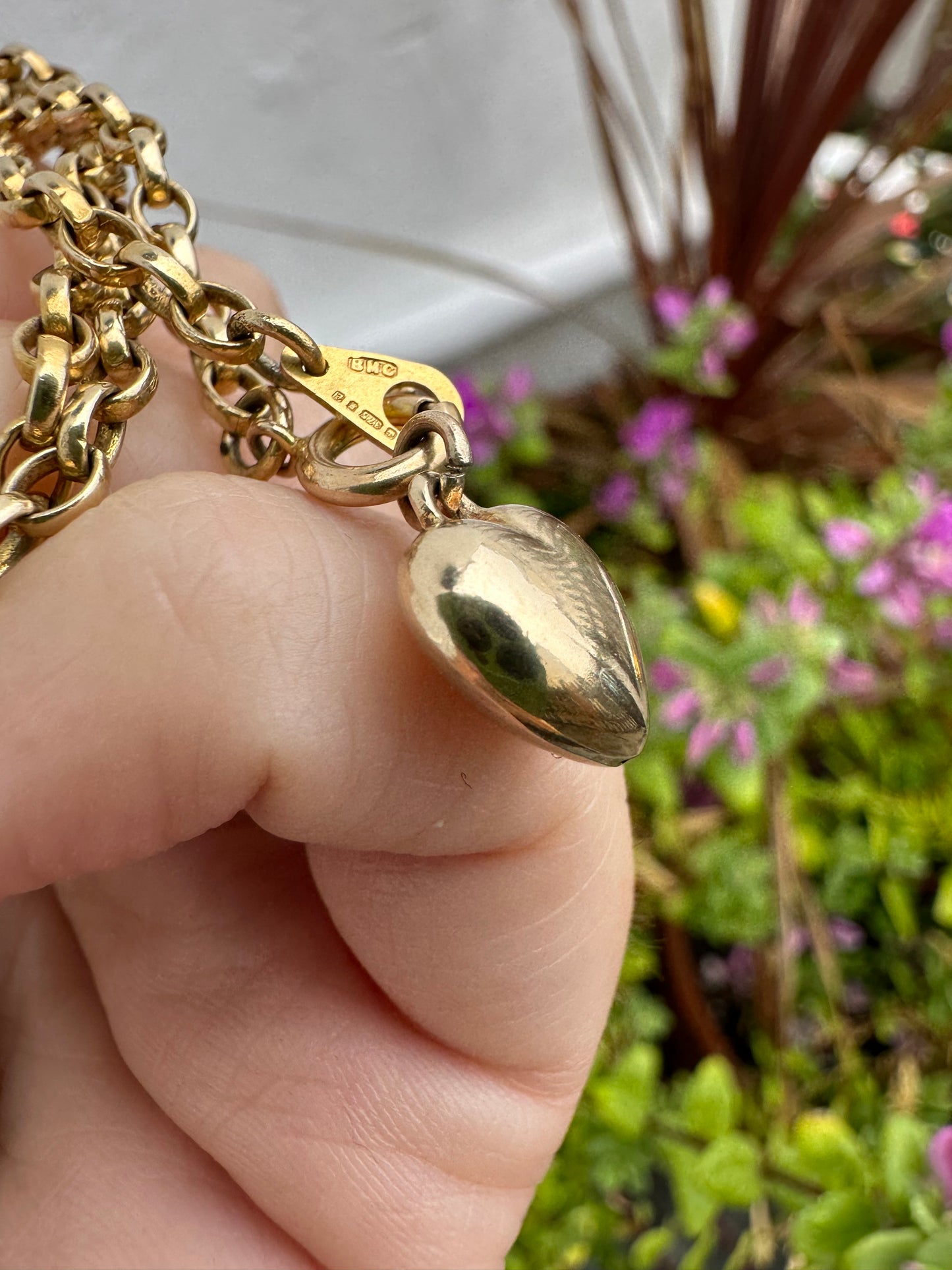 Vintage 9ct Puffy Heart charm