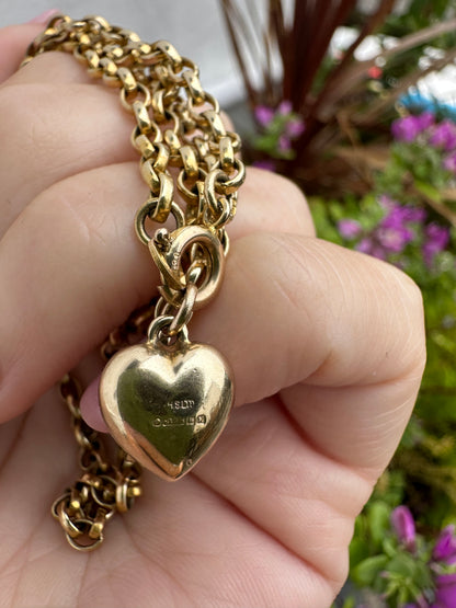 Vintage 9ct Puffy Heart charm