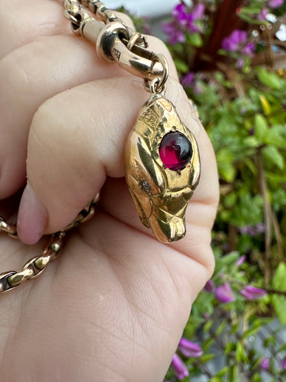 Reserved Lala- Antique 15ct Dragon/Snake Head charm