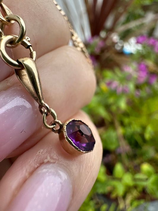 Edwardian 9ct Gold Amethyst charm