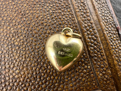 Vintage 9ct Puffy Heart charm
