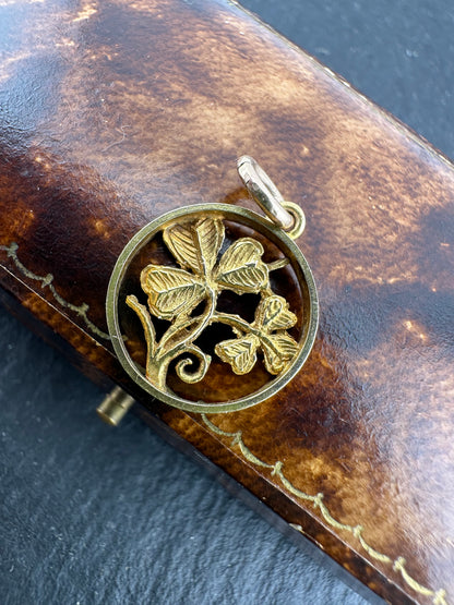 Vintage 9ct gold Clover charm