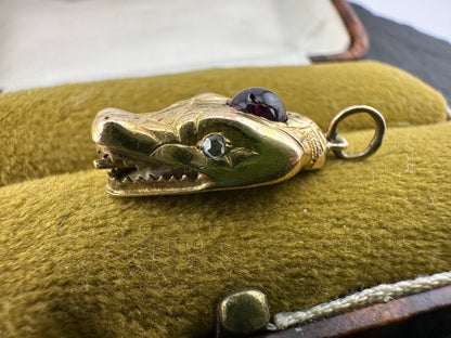 Reserved Lala- Antique 15ct Dragon/Snake Head charm