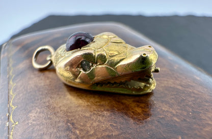 Reserved Lala- Antique 15ct Dragon/Snake Head charm