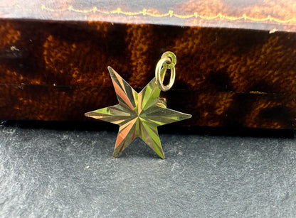 Vintage 9ct Gold Star Charm