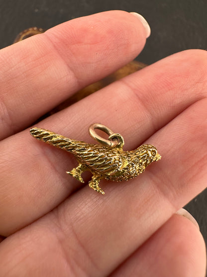Antique 9ct Pheasant charm