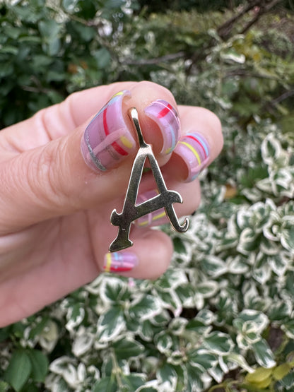 9ct Yellow Gold Italic A Charm