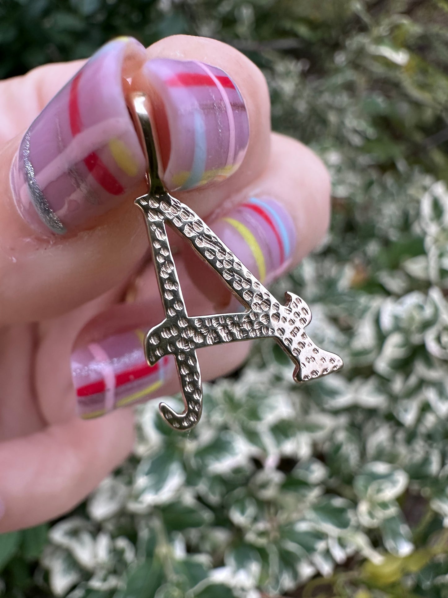 9ct Yellow Gold Italic A Charm