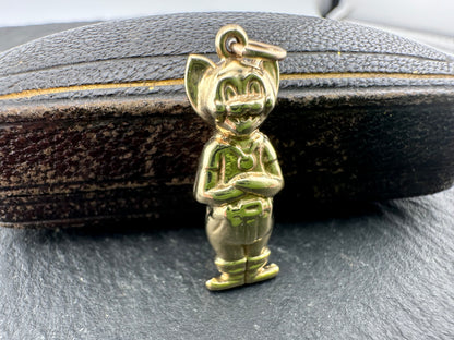 Vintage 9ct Gold Puss in Boots Charm