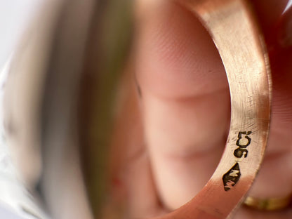 9ct Rose Gold & Onyx S Initial Ring