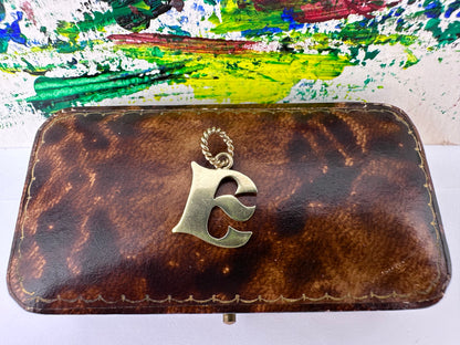 Vintage 9ct Yellow Gold E charm