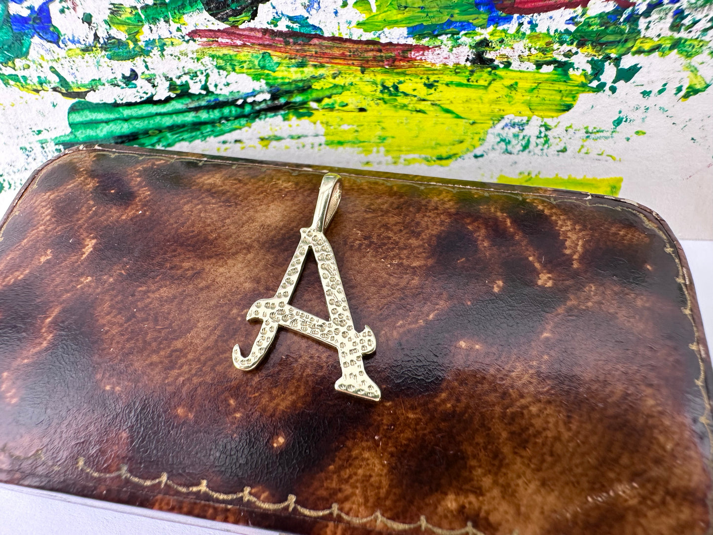 9ct Yellow Gold Italic A Charm