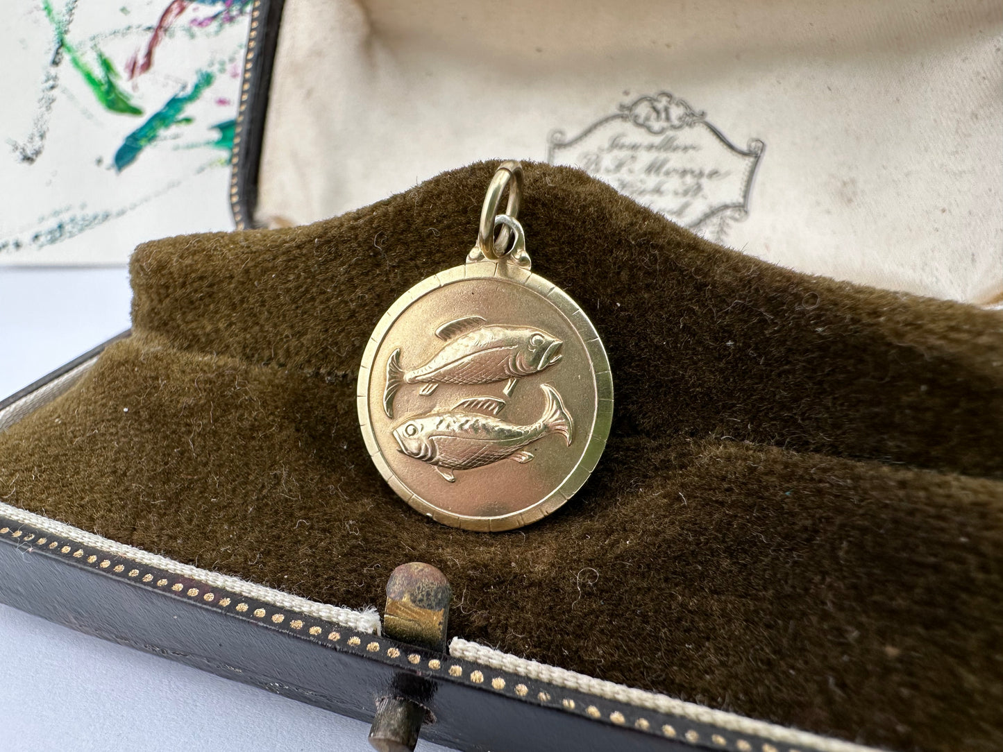 Vintage 9ct Gold Pisces Charm