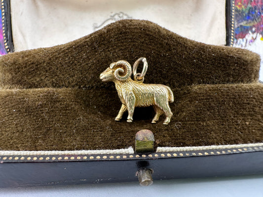 Vintage 9ct Gold Ram/Aries Charm