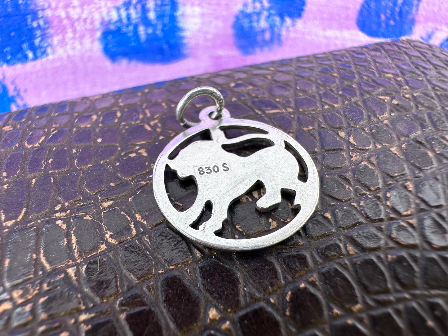 830 silver Leo Charm