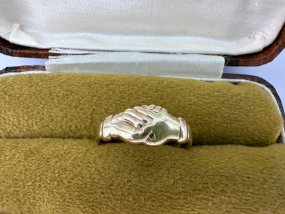 9ct Gold Fede clasped Hands rings