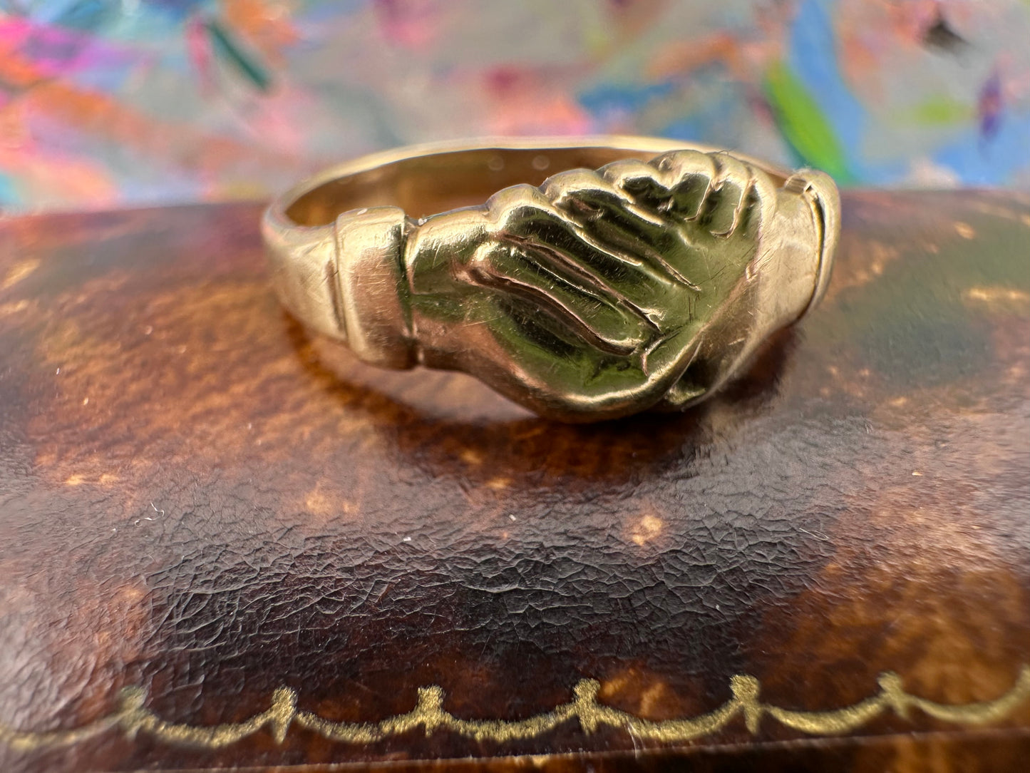 9ct Gold Fede clasped Hands rings