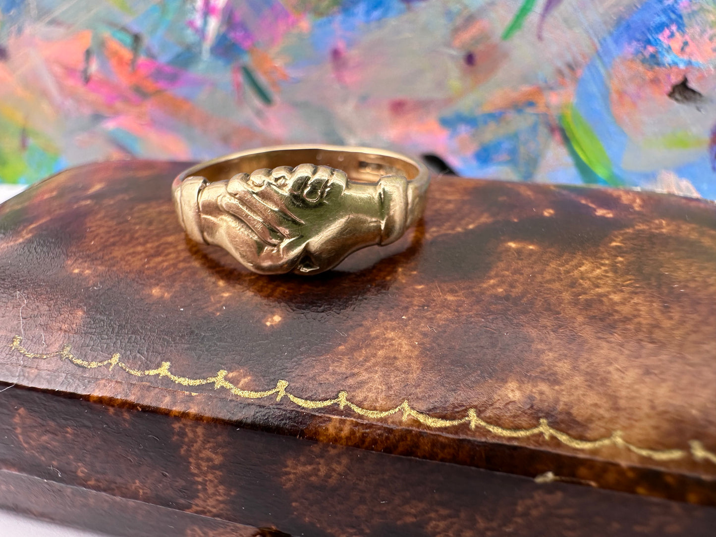 9ct Gold Fede clasped Hands rings