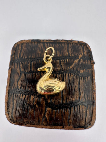 Vintage 9ct Gold Swan Charm