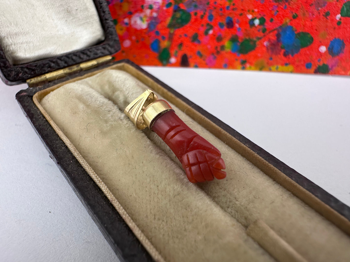 18ct Gold Coral Figa pendant