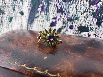 9ct Amethyst Flower Studs