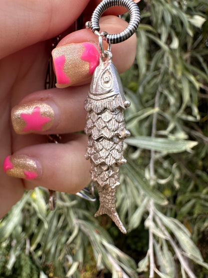 Sterling Silver Articulated fish with bobbles