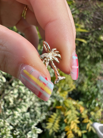 14ct Palmtree charm