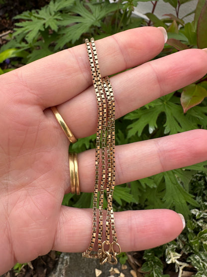Vintage 9ct Yellow Gold Box chain