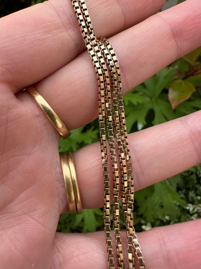 Vintage 9ct Yellow Gold Box chain