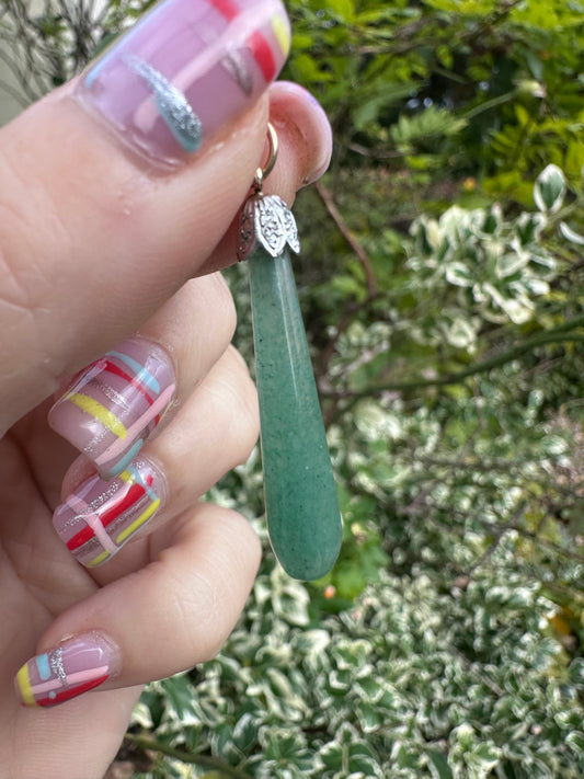 9ct gold Jade pendant
