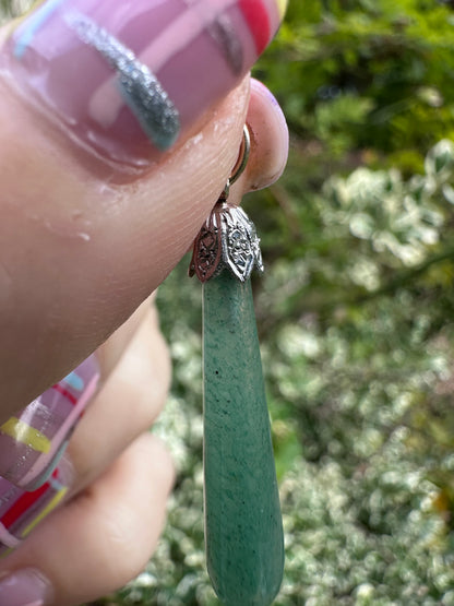 9ct gold Jade pendant