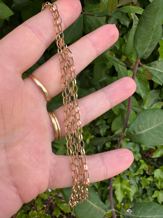 Vintage 9ct Gold Oval Belcher chain