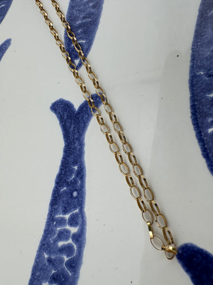 Vintage 9ct Gold Oval Belcher chain