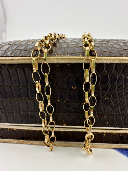 Vintage 9ct Gold Oval Belcher chain