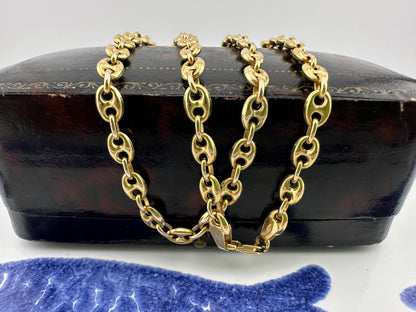 Vintage 9ct Gold UnoAerre Puffy Mariner Chain
