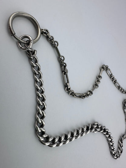Sterling Silver Curb Chain and Paperclip Chain with XL Bolt Clasp