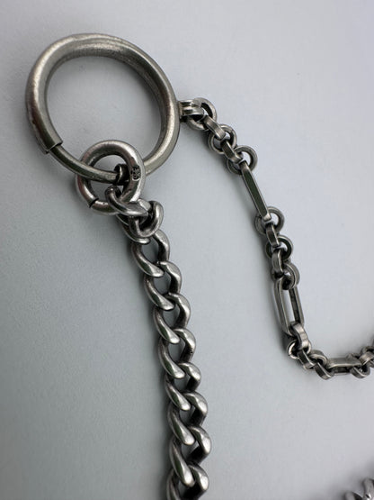 Sterling Silver Curb Chain and Paperclip Chain with XL Bolt Clasp