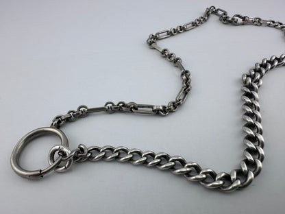 Sterling Silver Curb Chain and Paperclip Chain with XL Bolt Clasp