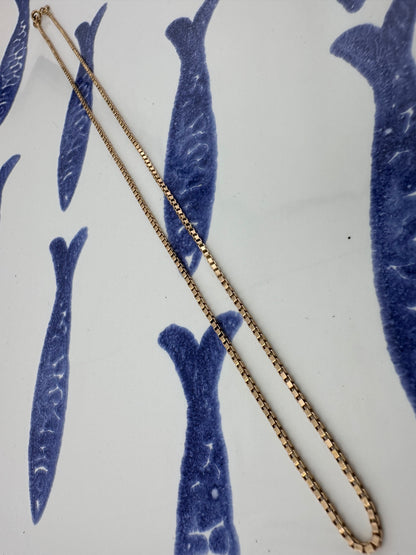 Vintage 9ct Rose Gold UnoAerre Box Chain