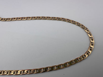 Vintage 9ct Yellow Gold UnoAerre Flat Mariner Chain