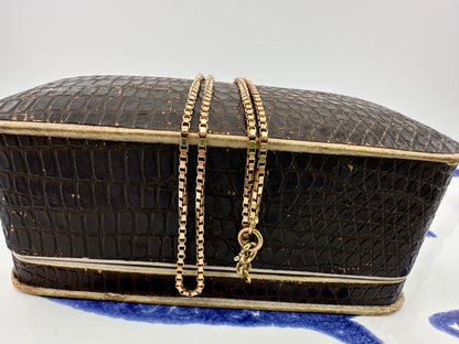 Vintage 9ct Rose Gold UnoAerre Box Chain