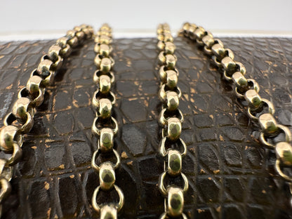Antique 9ct Gold slightly faceted Belcher chain